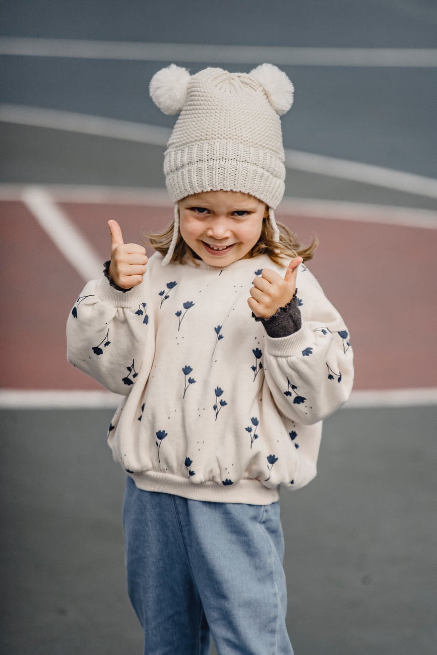 cute little girl in playground